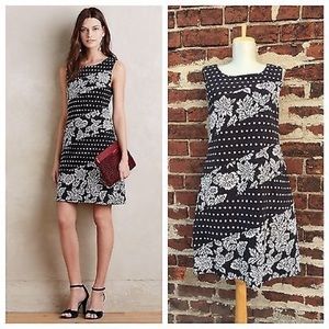 Anthropologie B&W Printed Shift Dress, Size L
